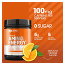 Optimum Nutrition Essential AMIN.O. Energy - Orange 65 Servings - - Amino Acids