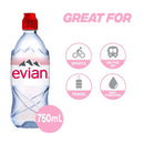 Evian Natural Spring Water - 750ml - Water