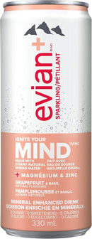 Evian + Sparkling - Grapefruit Basil 24 units x 330ml - Water