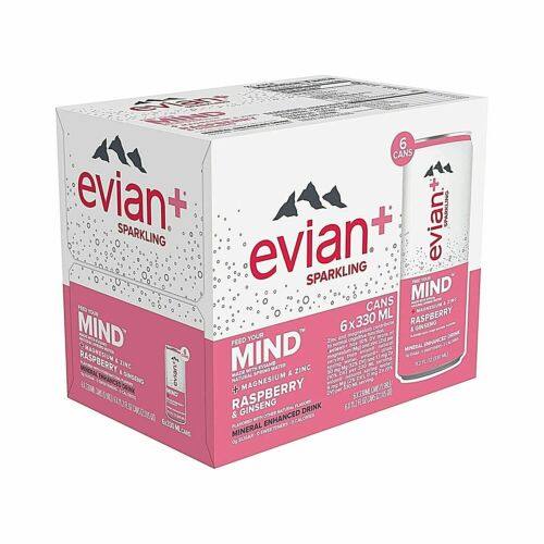 Evian + Sparkling Raspberry and Ginseng / 330ml