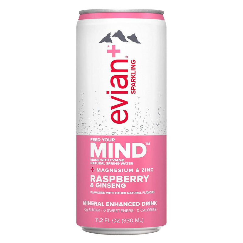 Evian + Sparkling Raspberry and Ginseng / 330ml