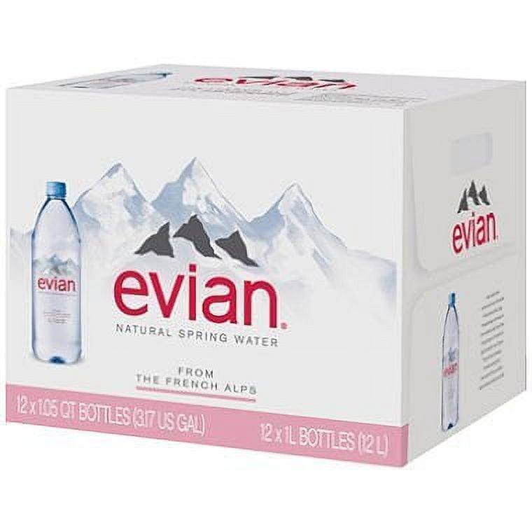 Evian Natural Spring Water 12 units x 1L