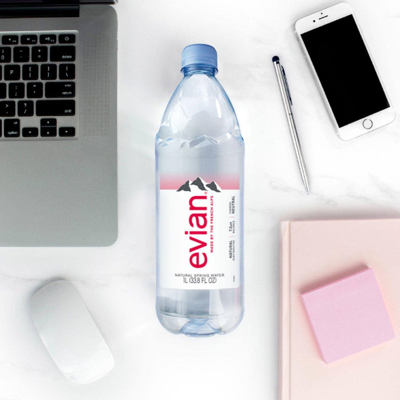 Evian Natural Spring Water 12 units x 1L