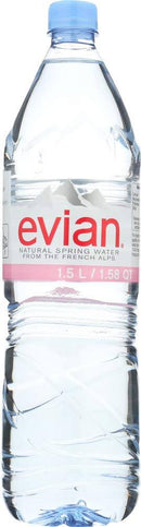 Evian Natural Spring Water - 12 units x 1.5L - Water