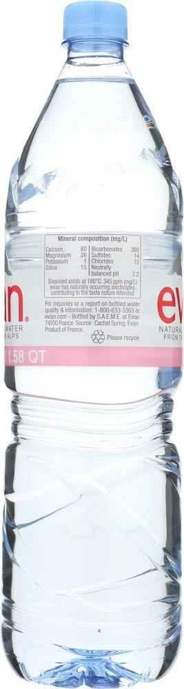 Evian Natural Spring Water 12 units x 1.5L