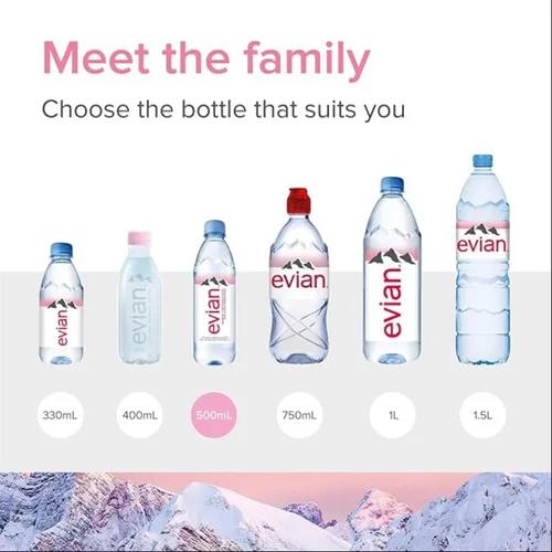 Evian Natural Spring Water 12 units x 1.5L