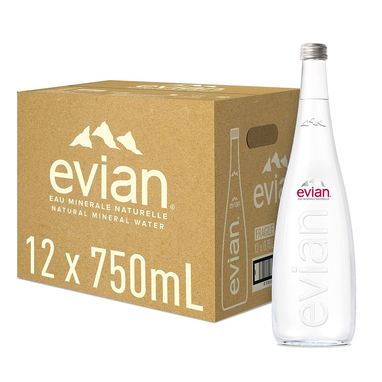 Evian Natural Spring Water 12 units x 750ml