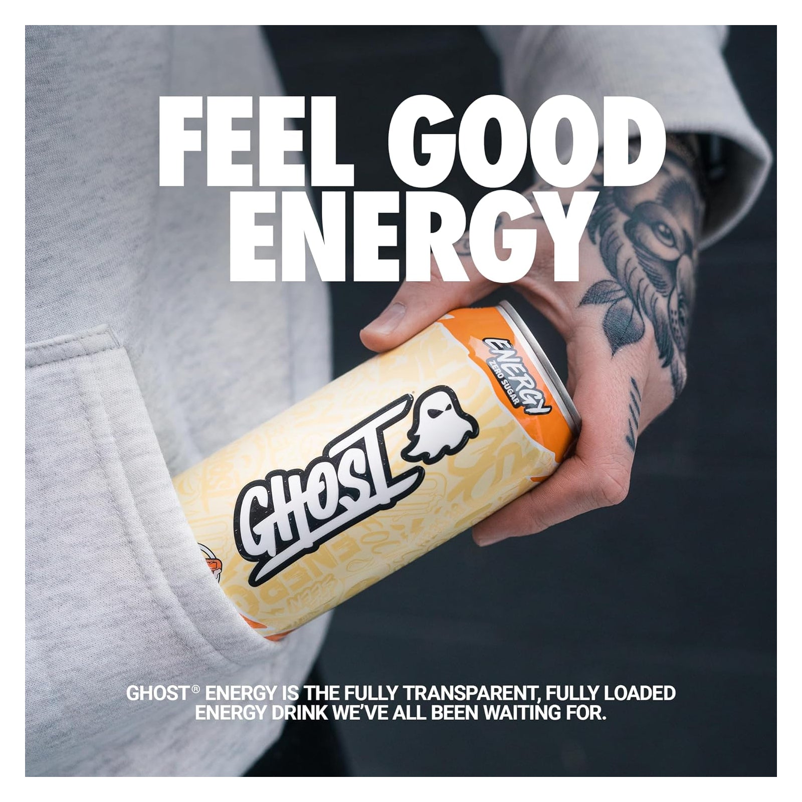 Ghost Free Energy Drink Orange Cream / 12X473ml