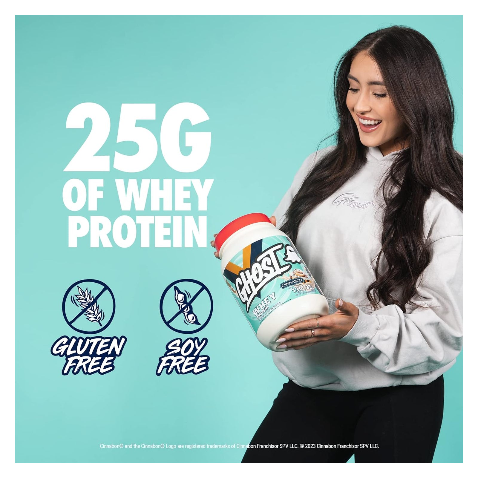 Ghost Whey Protein - Cinnabon 27 Servings - Protein Powder