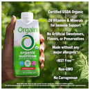 Orgain Organic Grassfed Protein Shake - Strawberries & Cream Pack of 12 - Protein Shake