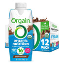 Orgain Organic Grassfed Protein Shake - Smooth Chocolate Pack of 12 - Protein Shake