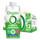 Orgain Organic Grassfed Protein Shake - Vanilla Bean Pack of 12 - Protein Shake