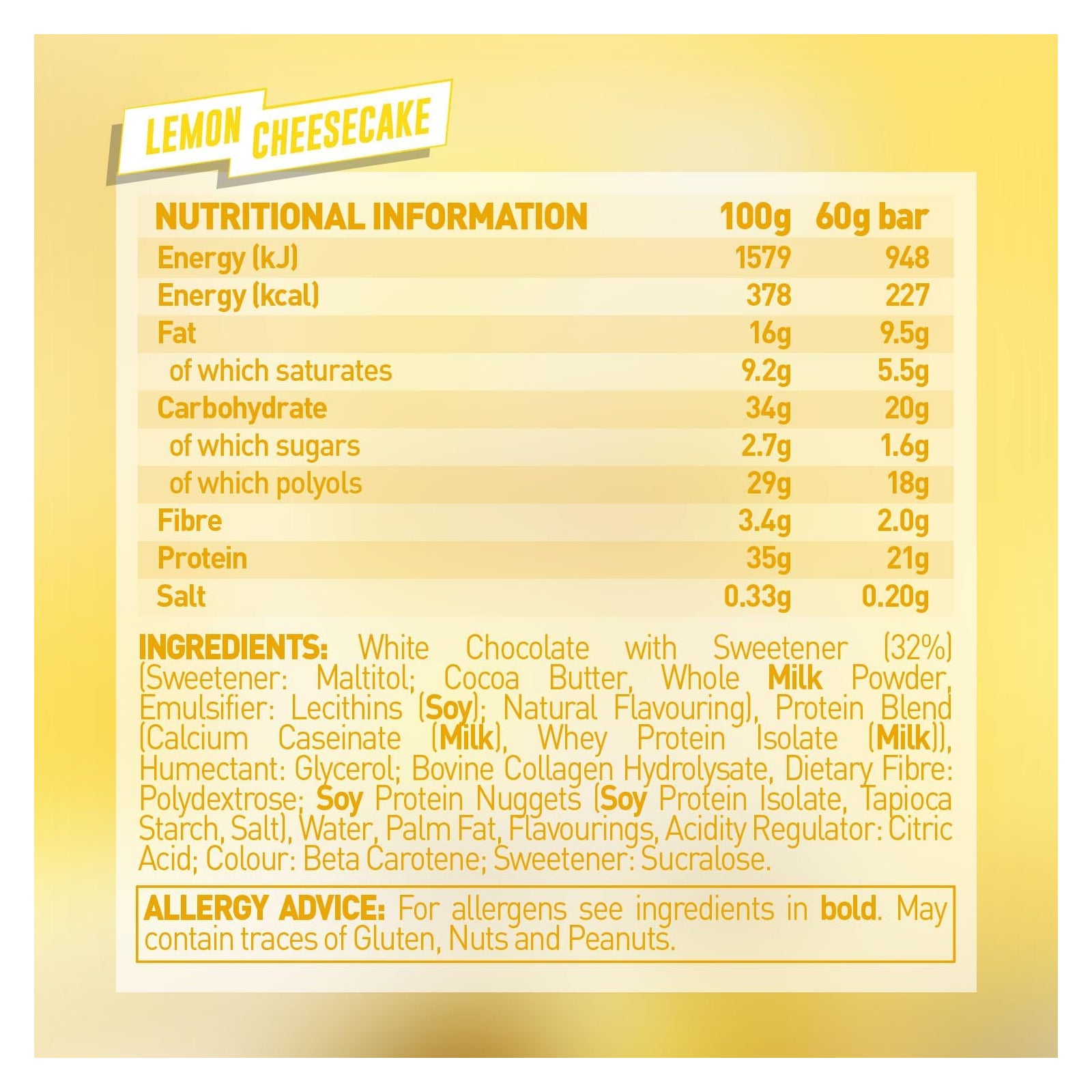 Grenade Protein Bars Lemon Cheesecake / Single Bar