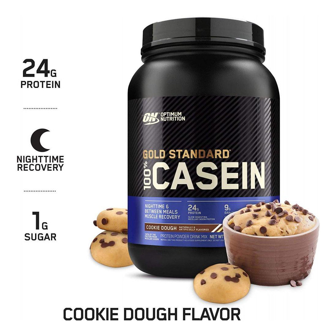 Optimum Nutrition Gold Standard 100% Casein Cookie Dough / 2lbs / -