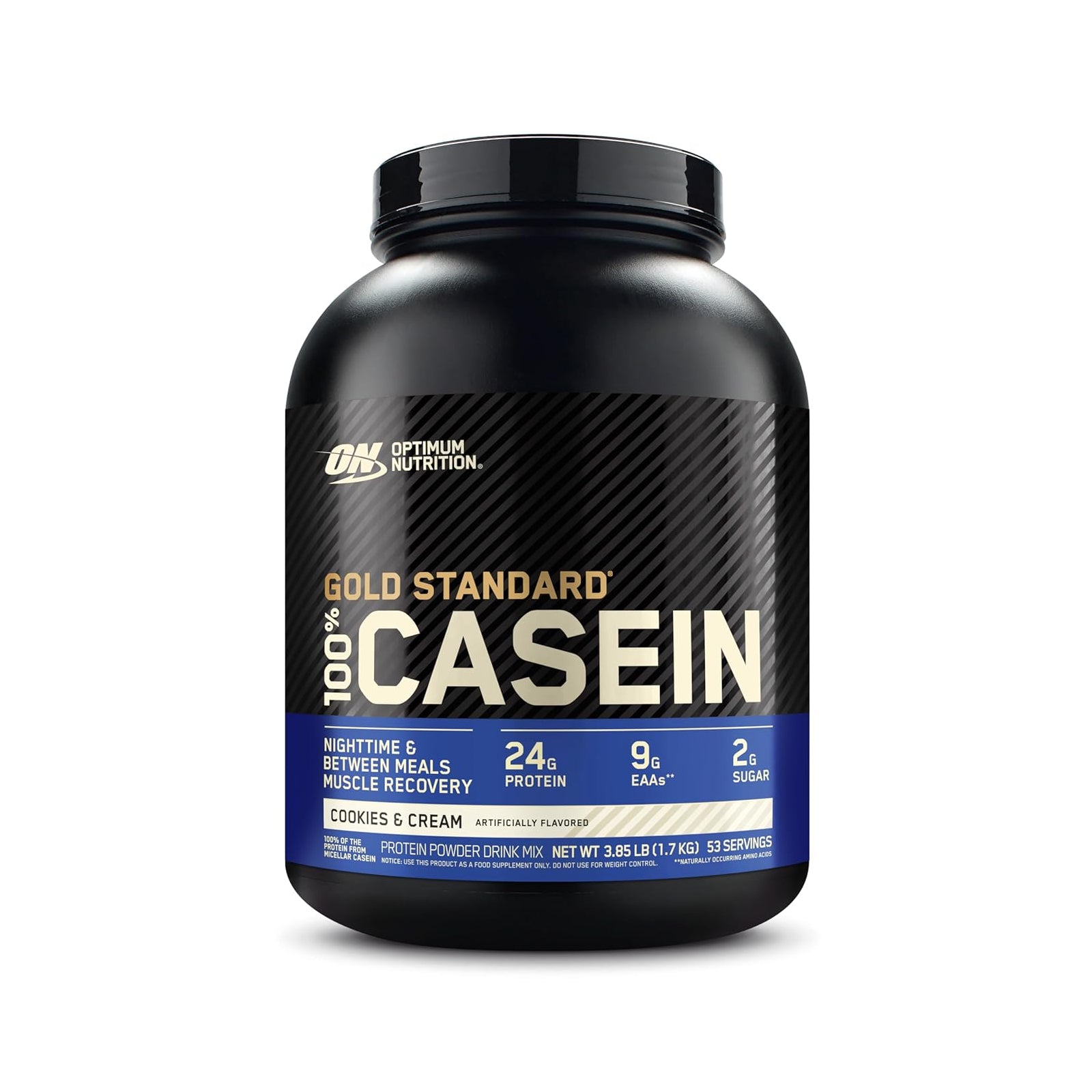 Optimum Nutrition Gold Standard 100% Casein Cookies N Cream / 4lbs / -