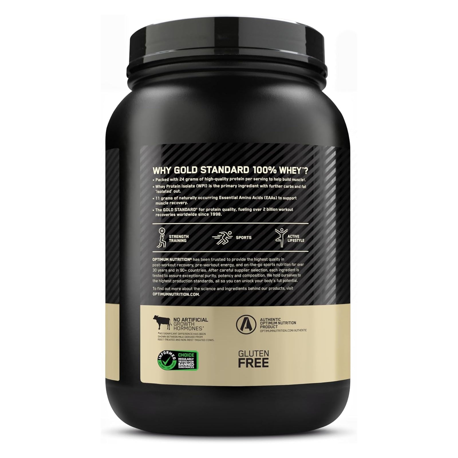 Optimum Nutrition Naturally Flavored Gold Standard 100% Whey Vanilla / 1.9lbs