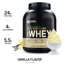 Optimum Nutrition Naturally Flavored Gold Standard 100% Whey - Vanilla 4.8lbs - Protein Powder