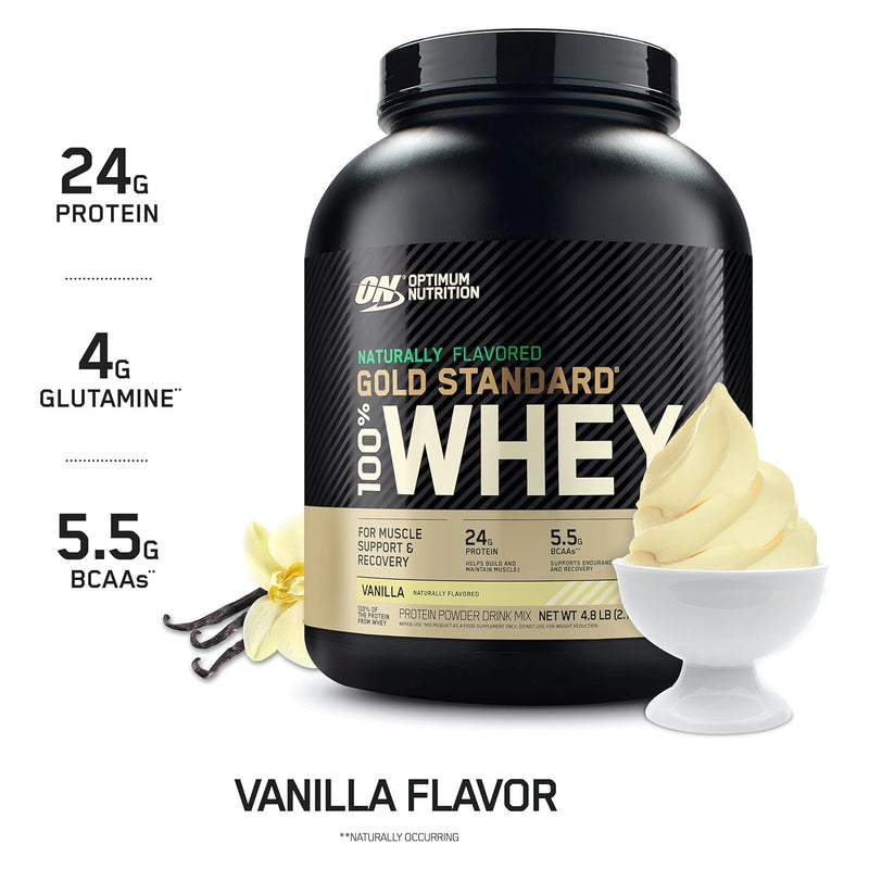 Optimum Nutrition Naturally Flavored Gold Standard 100% Whey Vanilla / 4.8lbs