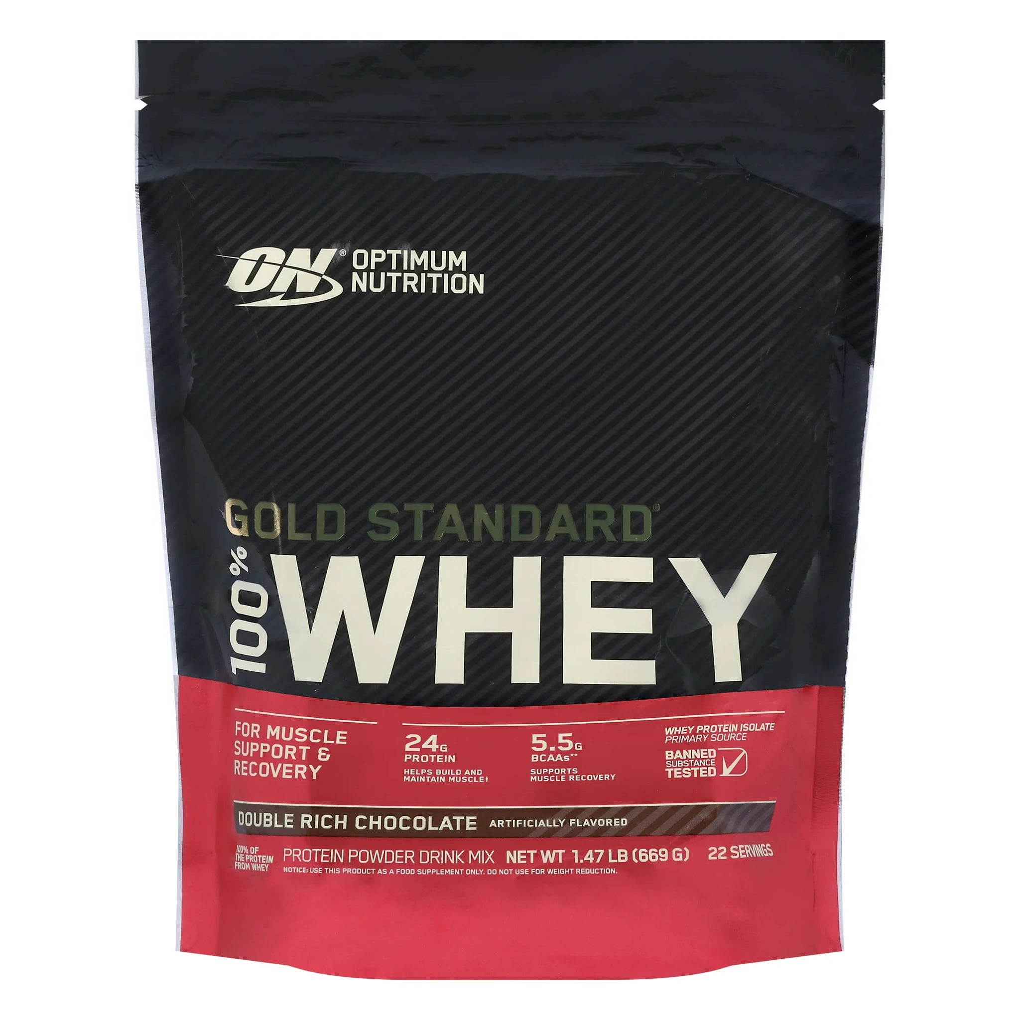 Optimum Nutrition Gold Standard 100% Whey Protein Double Rich Chocolate / 1.5lb