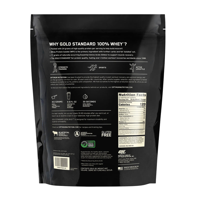 Optimum Nutrition Gold Standard 100% Whey Protein Double Rich Chocolate / 1.5lb