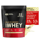 Optimum Nutrition Gold Standard 100% Whey Protein - Vanilla Ice Cream 1.5lb - Protein Powder
