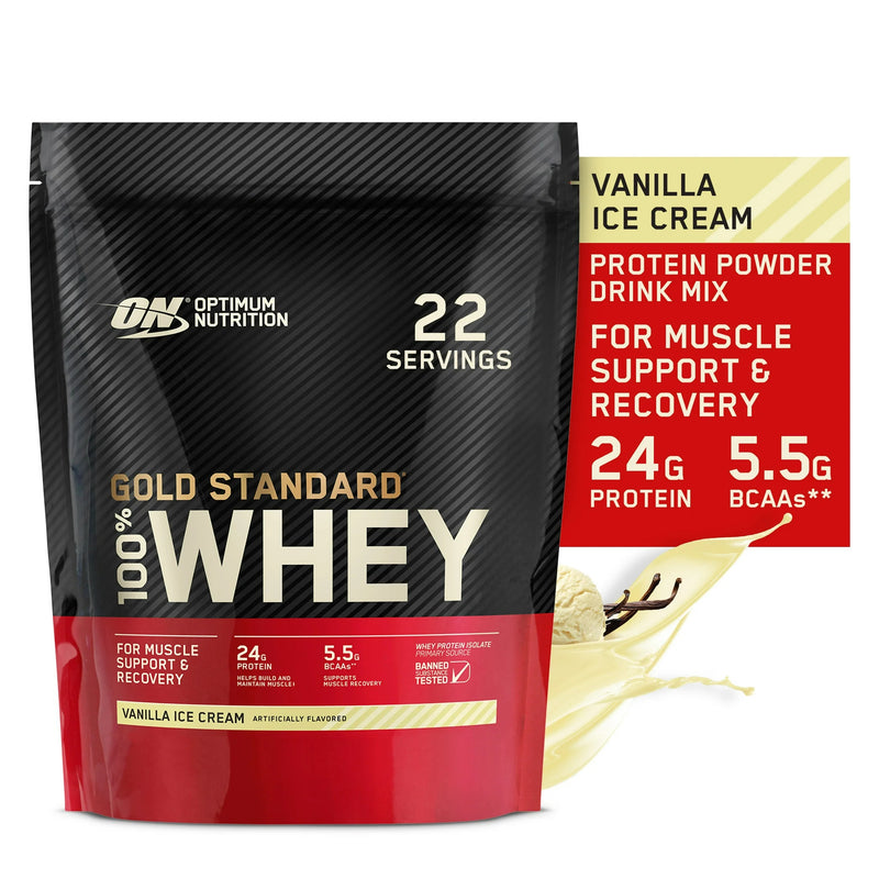 Optimum Nutrition Gold Standard 100% Whey Protein Vanilla Ice Cream / 1.5lb