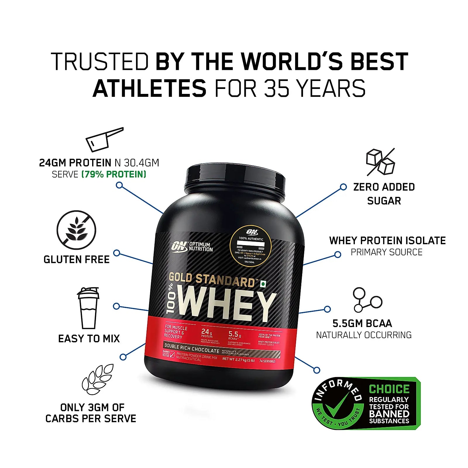 Optimum Nutrition Gold Standard 100% Whey Protein Birthday Cake / 2lbs