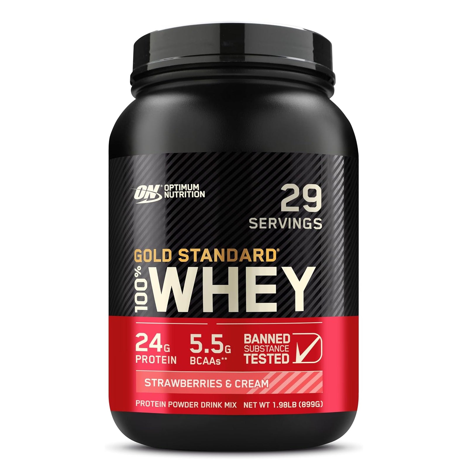 Optimum Nutrition Gold Standard 100% Whey Protein Strawberry & Cream / 2lbs