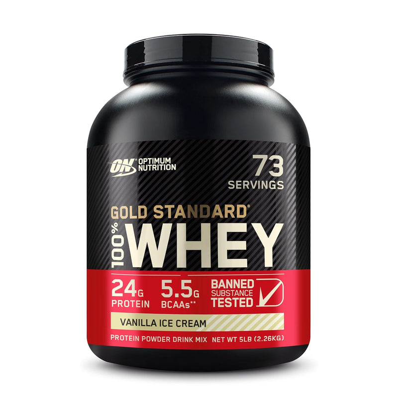 Optimum Nutrition Gold Standard 100% Whey Protein Vanilla Ice Cream / 5lbs