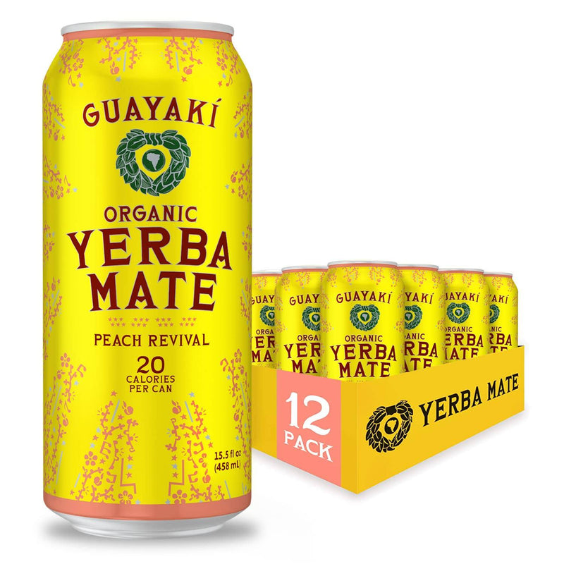 Guayaki Yerba Mate Energy Drink Peach / 12 X 458ml