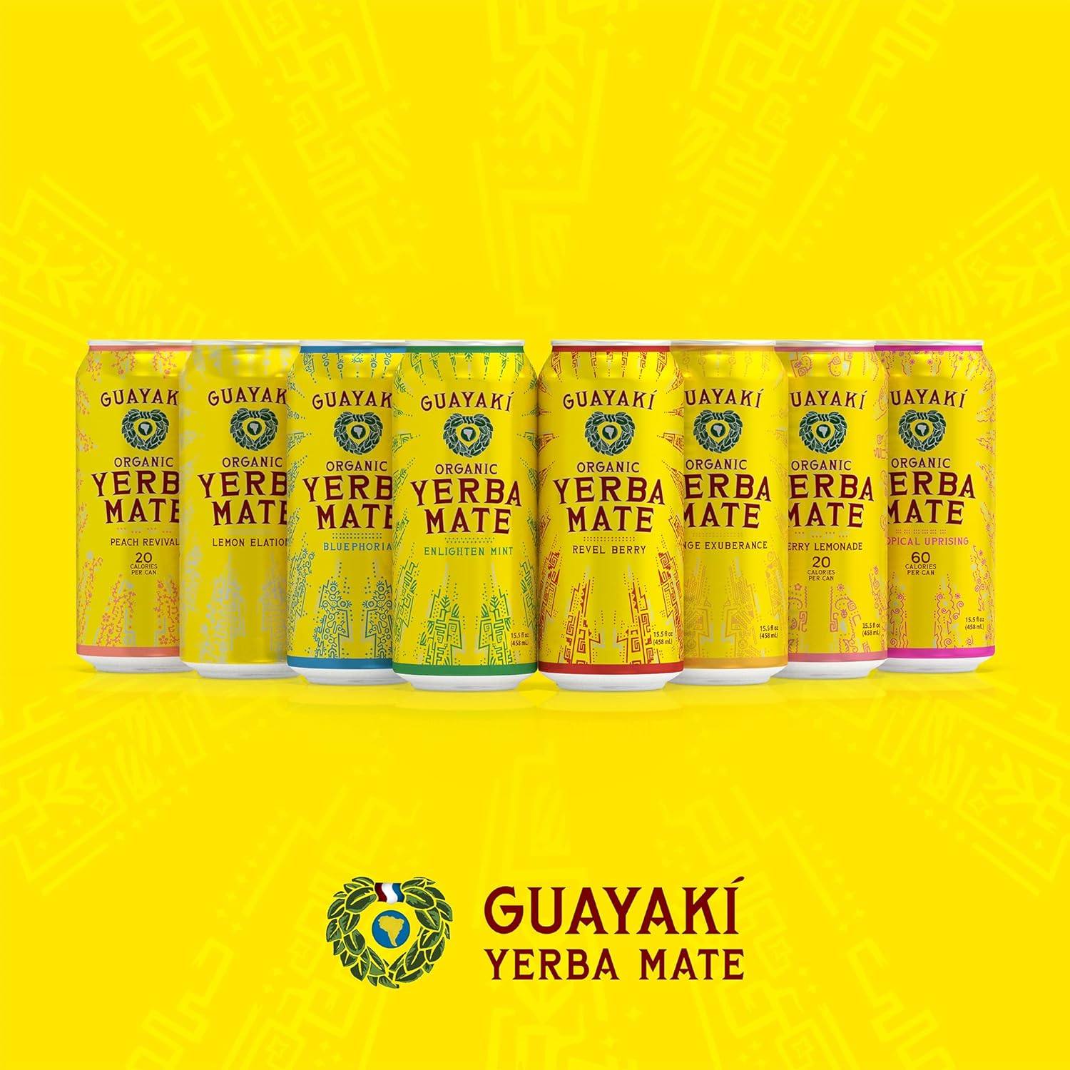 Guayaki Yerba Mate Energy Drink Berry Lemonade / 12 X 458ml