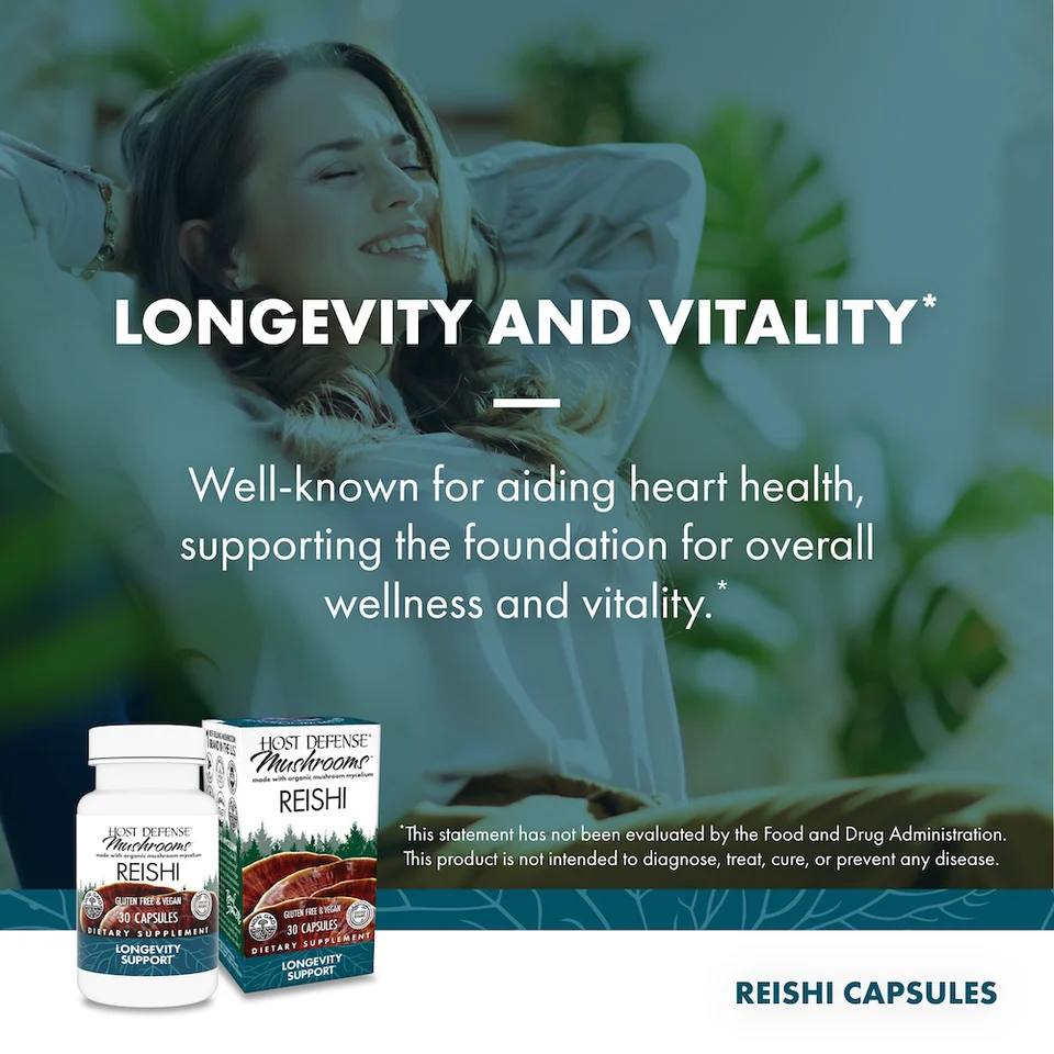 Host Defense Reishi - 30 capsules - Adaptogen