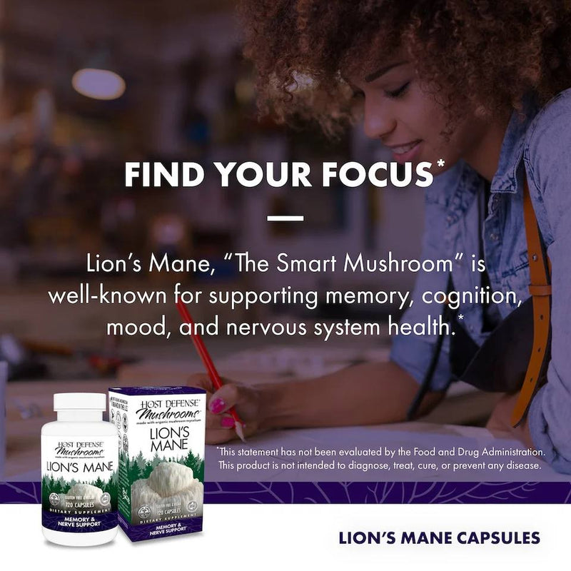 Host Defense Lion's Mane - 30 capsules - Adaptogen