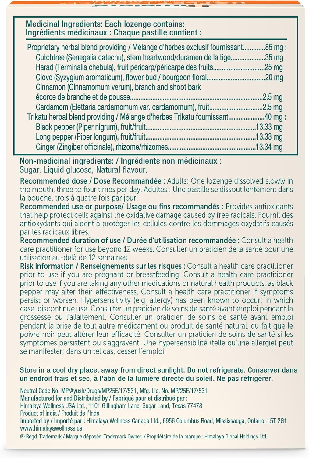 Himalaya Koflet Lozenge 20 pastilles menthol 