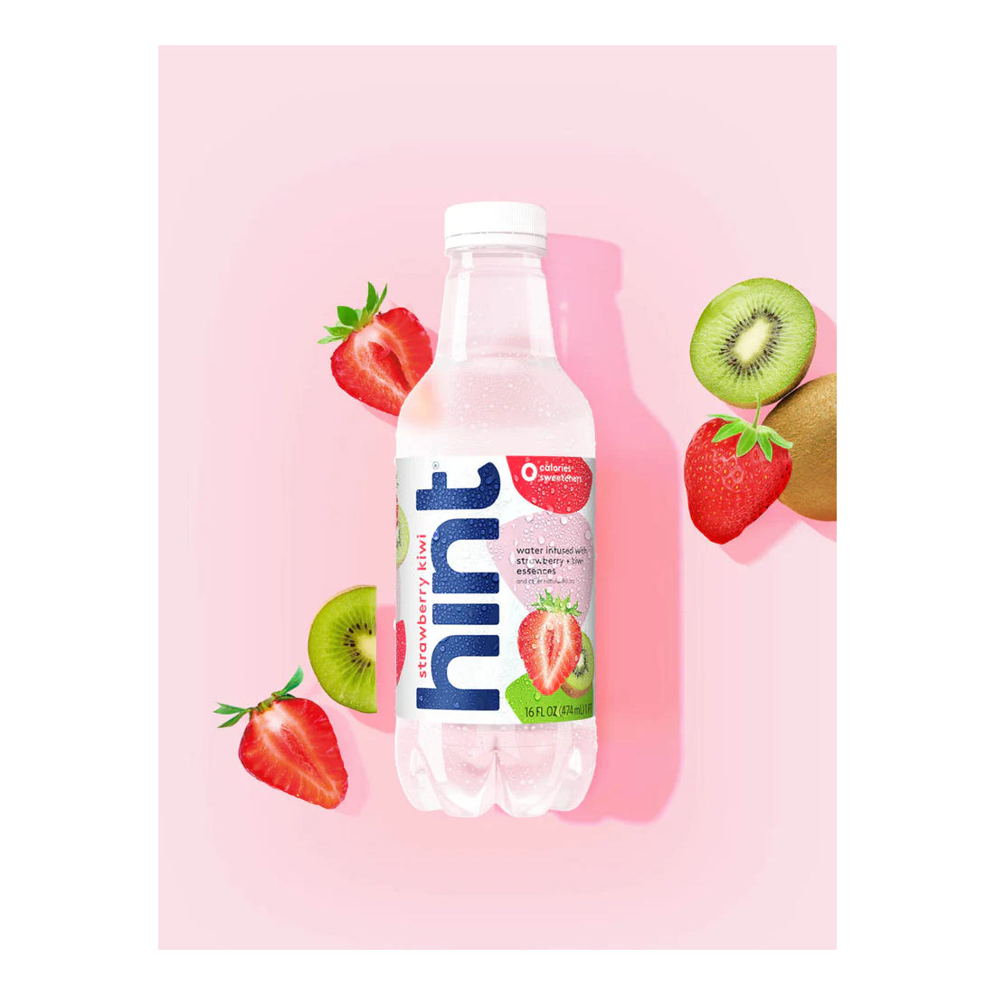 Hint Water Infused With Essence Strawberry & Kiwi / 12-Pack / -