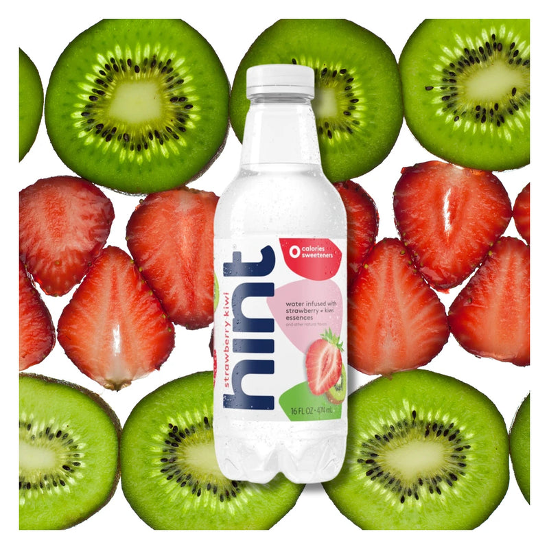 Hint Water Infused With Essence Strawberry & Kiwi / 16 fl. oz / -