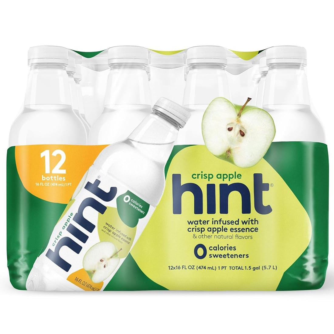 Hint Water Infused With Essence Apple / 12-Pack / -