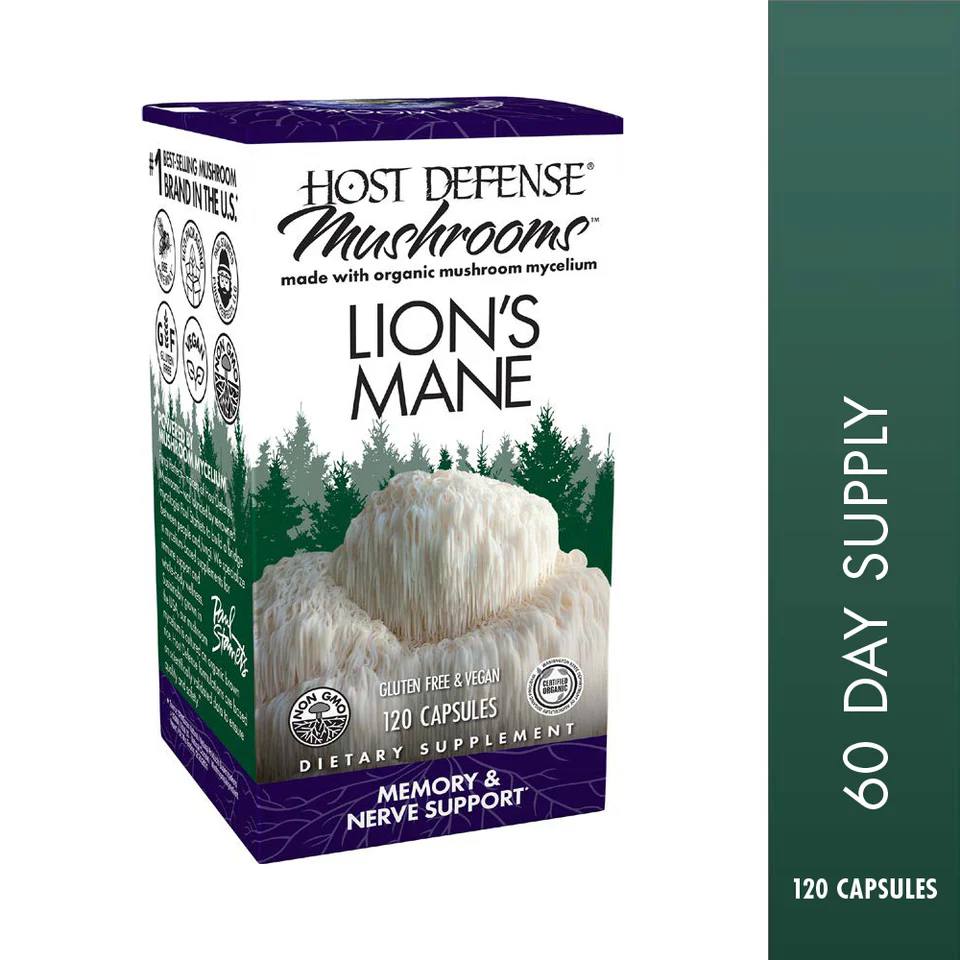 Host Defense Lion's Mane - 120 capsules - Adaptogen