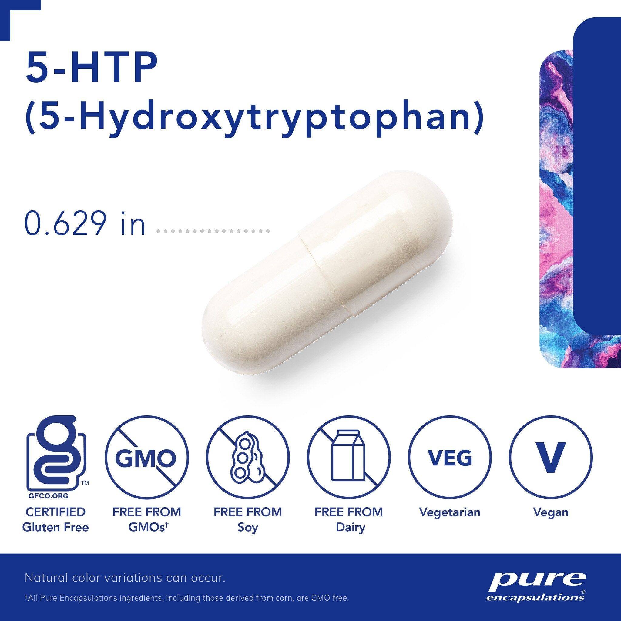 Pure Encapsulations 5-HTP 100 mg (5-Hydroxytryptophan)  60 capsules