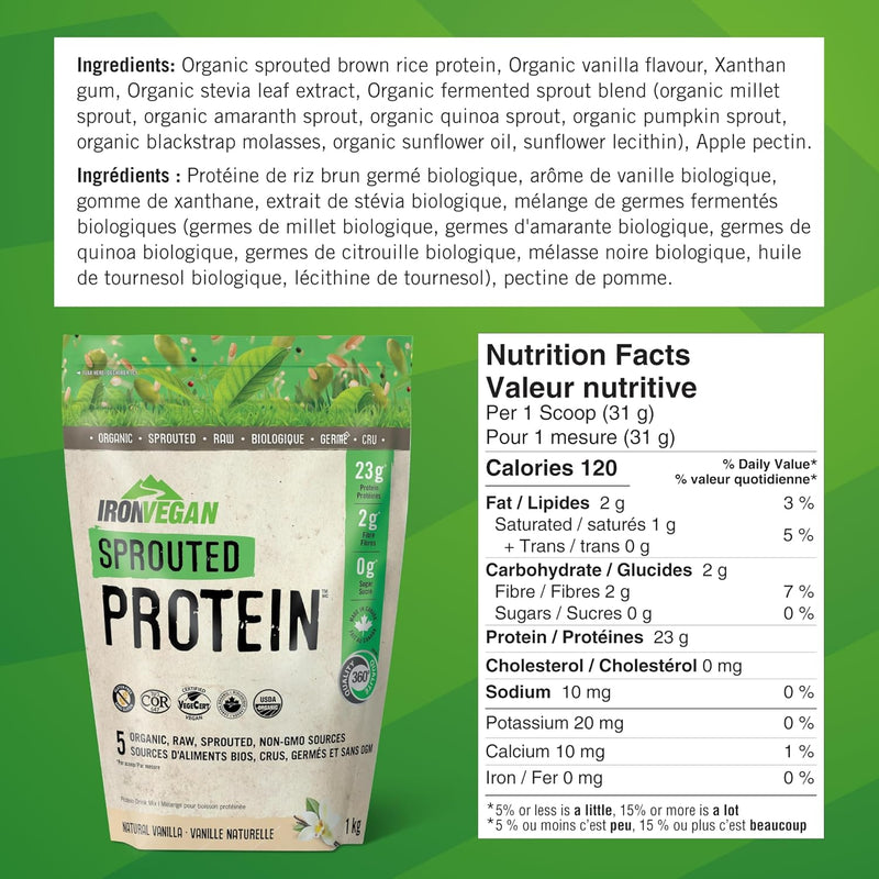 Iron Vegan Sprouted Protein - 1kg - Protein Powder