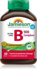 Jamieson B-Complex 100mg Timed Release - 60 Caplets - Vitamin B