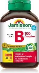 Jamieson B-Complex 100mg Timed Release - 120 Caplets - Vitamin B