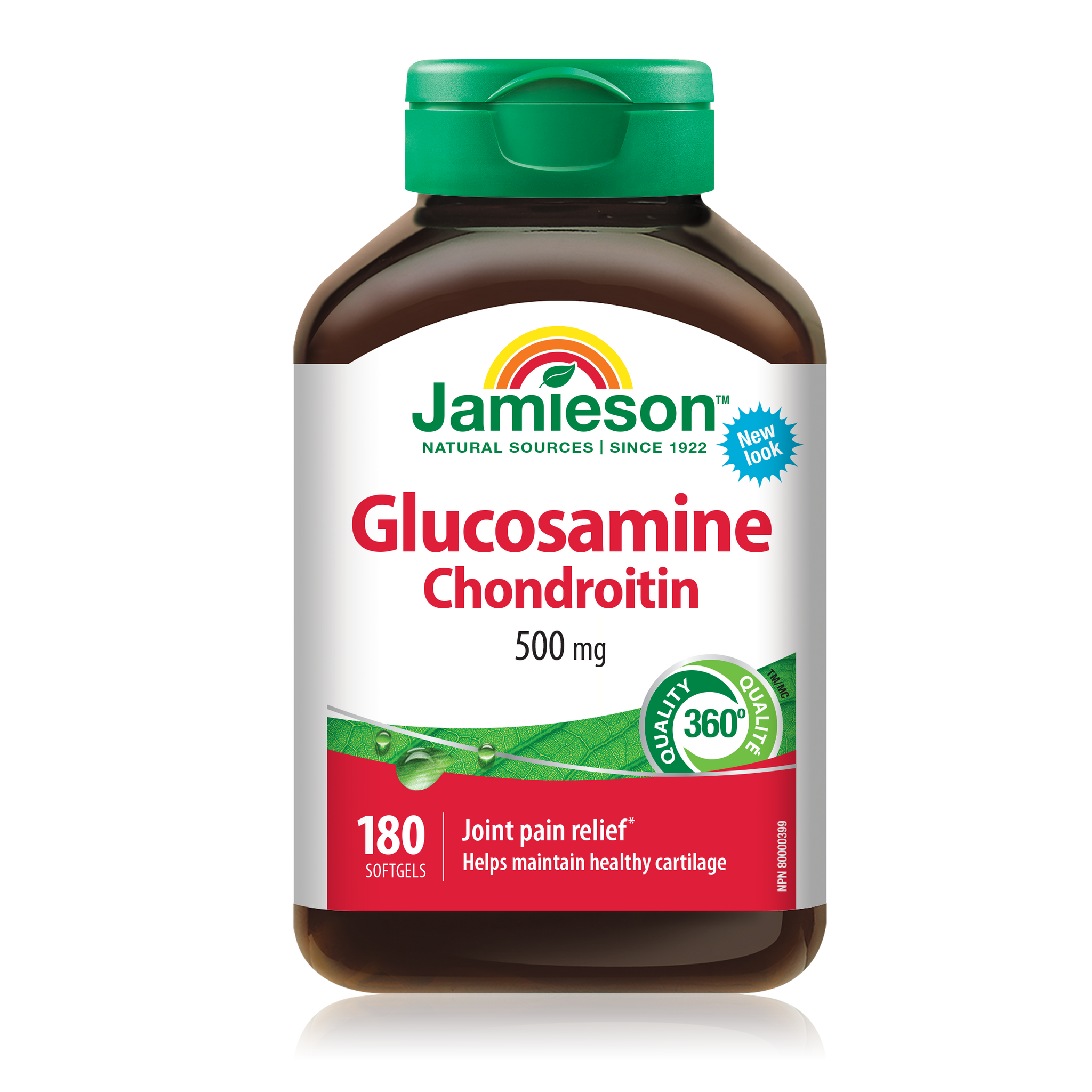 Jamieson Glucosamine Chondroitin 500mg - 180 Softgels - Joint Health