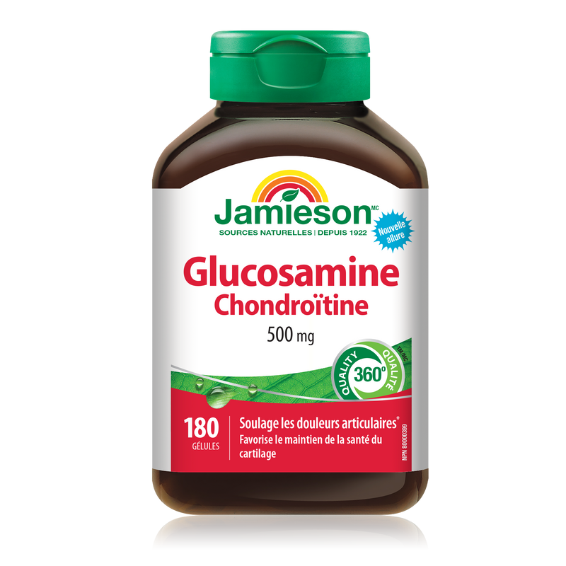 Jamieson Glucosamine Chondroitin 500mg - 180 Softgels - Joint Health