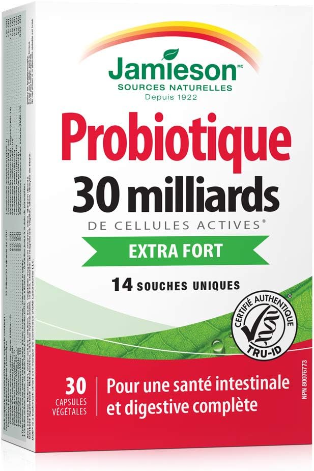 Jamieson Probiotic 30 Billion Extra Strength - 30 Vegetarian capsules - Probiotics