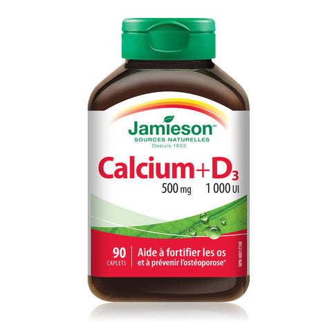 Jamieson Calcium + Vitamin D3 - 90 Caplets - Calcium