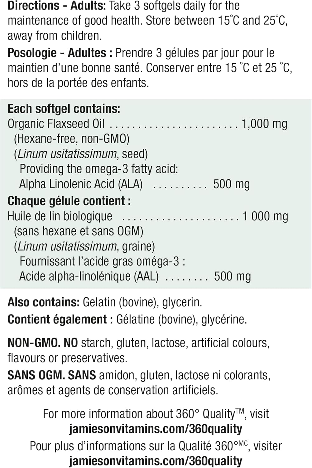 Jamieson Flaxseed Oil