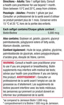 Jamieson Biotin Softgels - 60 Softgels 5000mcg - - Vitamin B