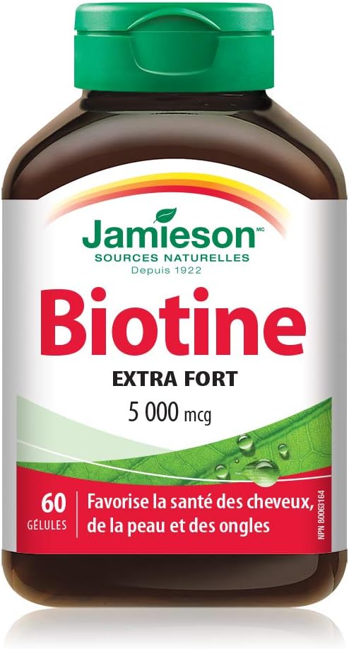 Jamieson Biotin Softgels - 60 Softgels 5000mcg - - Vitamin B