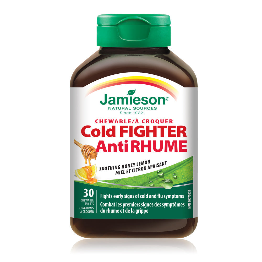 Jamieson Cold Fighter Chewable 30 Tablets / Honey Lemon